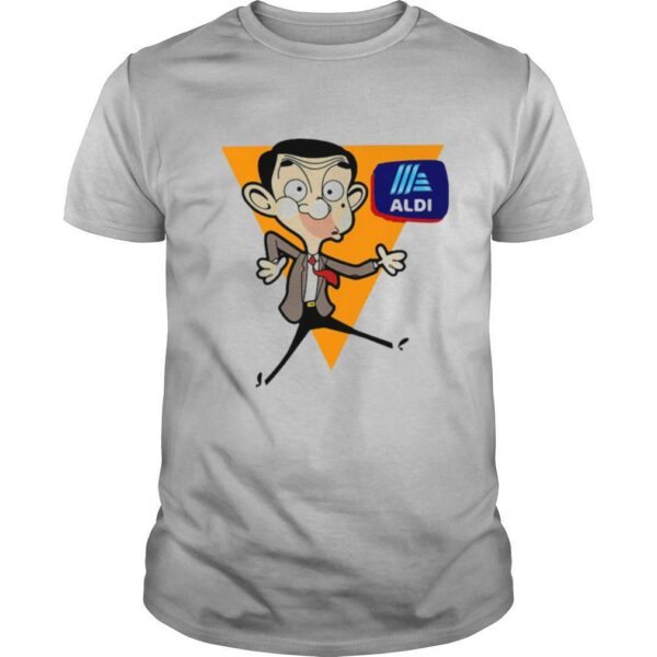 Mr. Bean cartoon aldi logo shirt