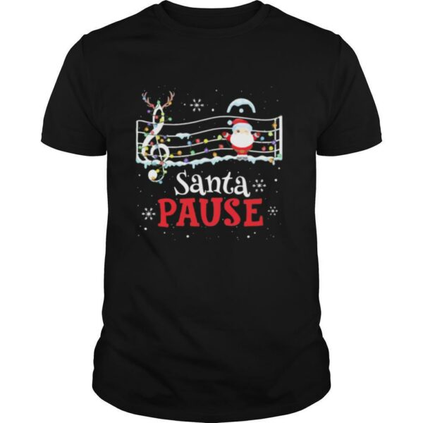 Music Lovers Santa Pause Christmas shirt