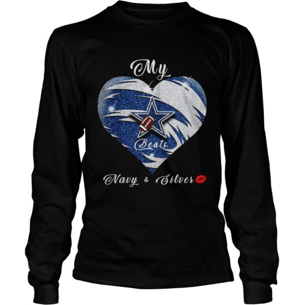 My Dallas Cowboys NavySilver Heart Beats shirt