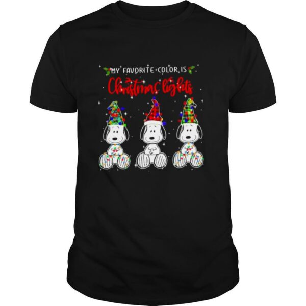 My Favorite Color Is Christmas Lights Snoopys Xmas shirt