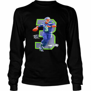 NFL Seattle Seahawks 3 Russell Wilson signature shirt NFL Seattle Seahawks 3 Russell Wilson signature shirt
