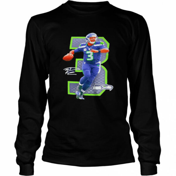 NFL Seattle Seahawks 3 Russell Wilson signature shirt