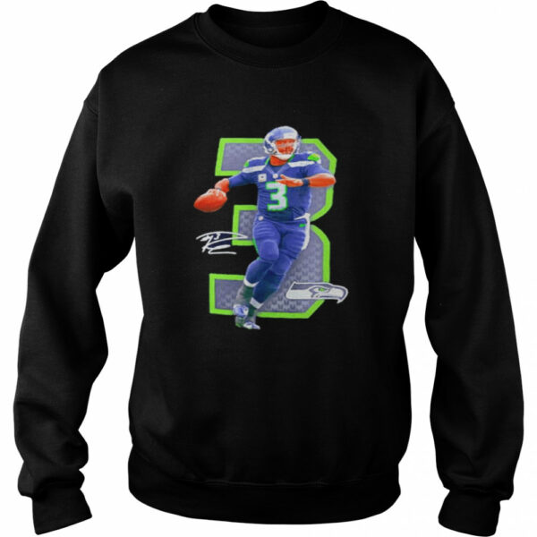 NFL Seattle Seahawks 3 Russell Wilson signature shirt