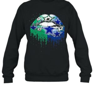 NFL dallas stars and dallas cowboys Lips logo shirt