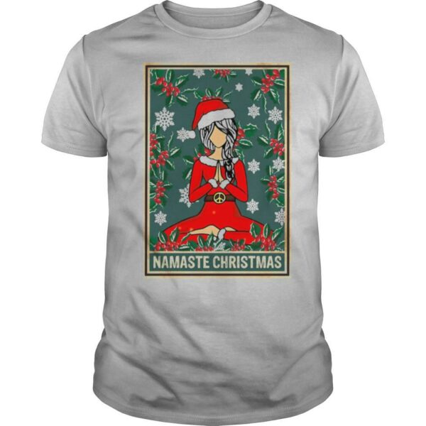 Namaste Yoga vintage Christmas shirt