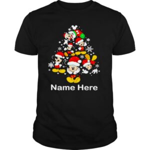 Name Here Christmas Tree Mickey Disney Xmas shirt