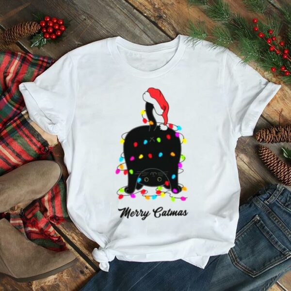 Naughty Cat With Hat Design Christmas shirt