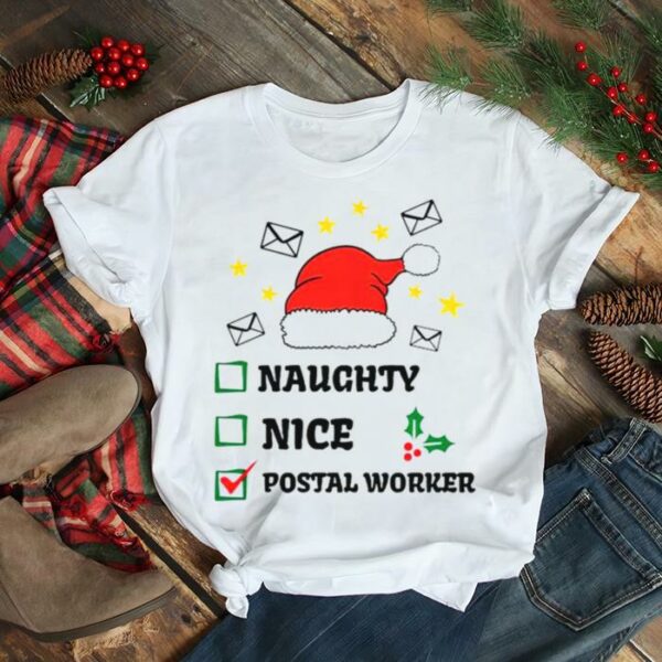 Naughty nice postal worker Christmas shirt