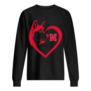 Nebraska Cornhuskers Dogs Husky Heart Team Game day shirt