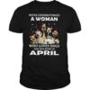 Never Underestimate A Woman Who Loves Dogs And Was Born In April Christmas shirt