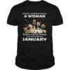 Never Underestimate A Woman Who Loves Dogs And Was Born In January Christmas shirt