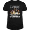 Never Underestimate A Woman Who Loves Dogs And Was Born In October Christmas shirt
