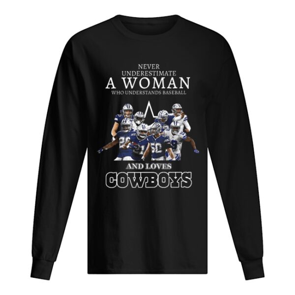 Never Underestimate A Woman Who Understands Baseball And Loves Cowboys shirt