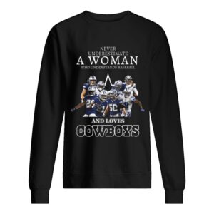 Never Underestimate A Woman Who Understands Baseball And Loves Cowboys shirt