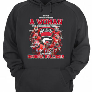 Never Underestimate A Woman Who Understands Baseball And Loves Georgia Bulldogs Signatures shirt 3