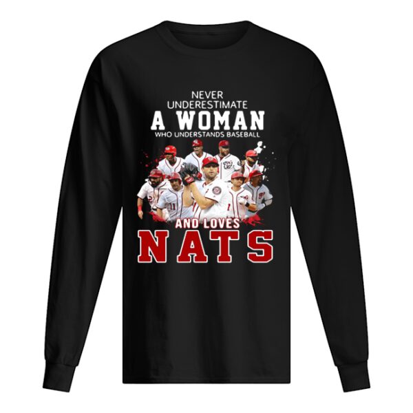 Never Underestimate A Woman Who Understands Baseball And Loves Nats Shirt