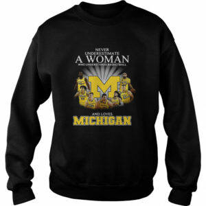 Never Underestimate A Woman Who Understands Basketball And Loves Michigan shirt