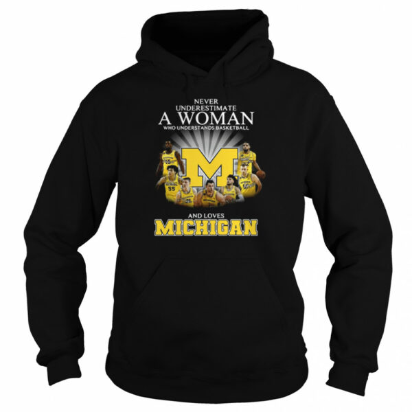 Never Underestimate A Woman Who Understands Basketball And Loves Michigan shirt