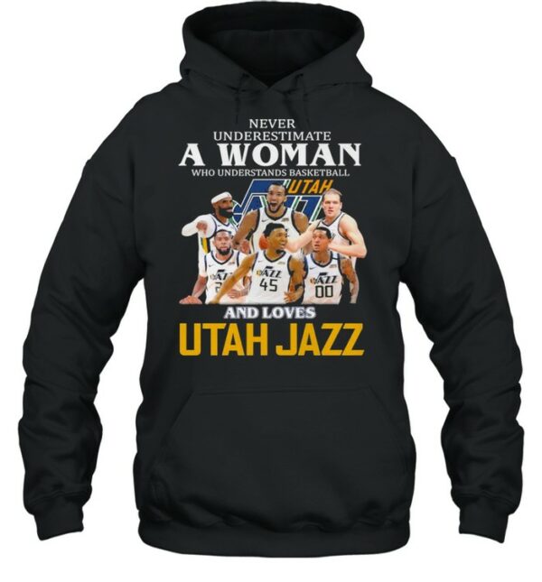 Never Underestimate A Woman Who Understands Basketball And Loves Utah Jazz Shirt