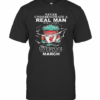 Never Underestimate Real Man Who Loves Liverpool Born In March T-Shirt