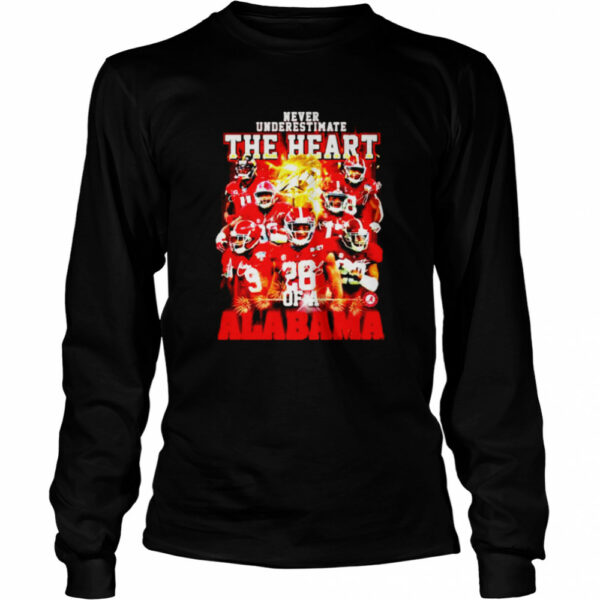 Never Underestimate the heart of a Alabama signature shirt