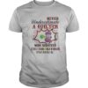 Never underestimate a quilter who survived 2020 coronavirus pandemic shirt
