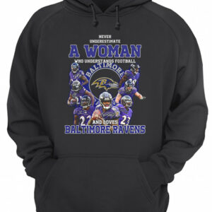 Never underestimate a woman who understands Baltimore Ravens shirt 2 Never underestimate a woman who understands Baltimore Ravens shirt 3