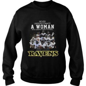 Never underestimate a woman who understands football Ravens shirt 3