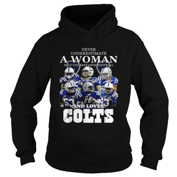 Never underestimate a woman who understands football and loves Colts shirt