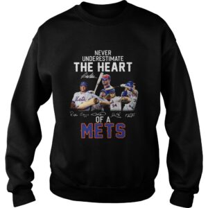 Never underestimate the Heart of a Mets shirt 3
