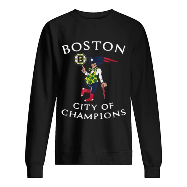 New England Patriots Boston Bruins city of Champions shirt