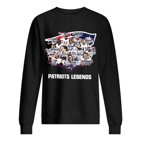 New England Patriots Wes Welker Andre Tippett Ty Law Adam Vinatieri Legends Signatures shirt