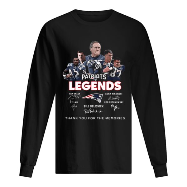 New England Patriots legends thank you for the memories signatures shirt