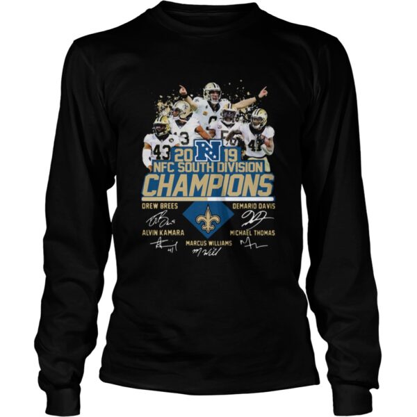 New Orleans Saints 2019 NFC South Division Champions players signature shirt