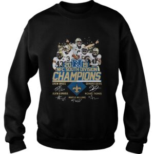 New Orleans Saints 2019 NFC South Division Champions players signature shirt 2 New Orleans Saints 2019 NFC South Division Champions players signature shirt 3