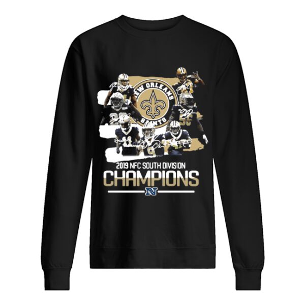 New Orleans Saints 2019 NFC South Division Champions signature shirt