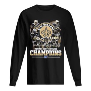 New Orleans Saints 2019 NFC south division Champions signatures shirt New Orleans Saints 2019 NFC south division Champions signatures shirt