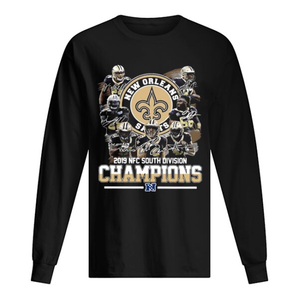 New Orleans Saints 2019 NFC south division Champions signatures shirt