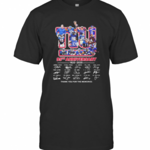New York Giants 95Th Anniversary 1925 2020 Thank For The Memories Signatures T-Shirt