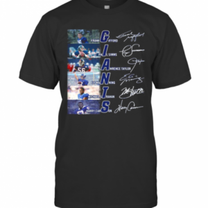 New York Giants Football Players Signatures T-Shirt