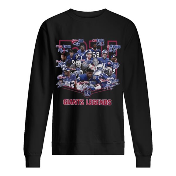 New York Giants legends players signatures shirt