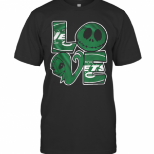New York Jets Jack Skellington And Sally Love T-Shirt