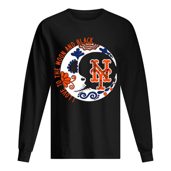 New York Mets I love to the moon and black shirt