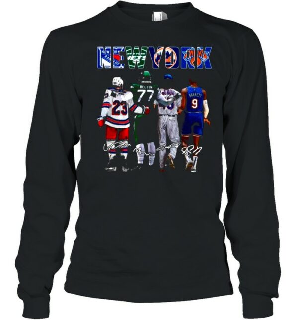 New York Sport Teams 23 Adam Fox 77 Belton 46 Lance Johnson And 9 Barrett 2021 Signatures shirt