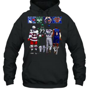 New York Sport Teams 23 Adam Fox 77 Belton 46 Lance Johnson And 9 Barrett 2021 Signatures shirt 2 New York Sport Teams 23 Adam Fox 77 Belton 46 Lance Johnson And 9 Barrett 2021 Signatures shirt 3