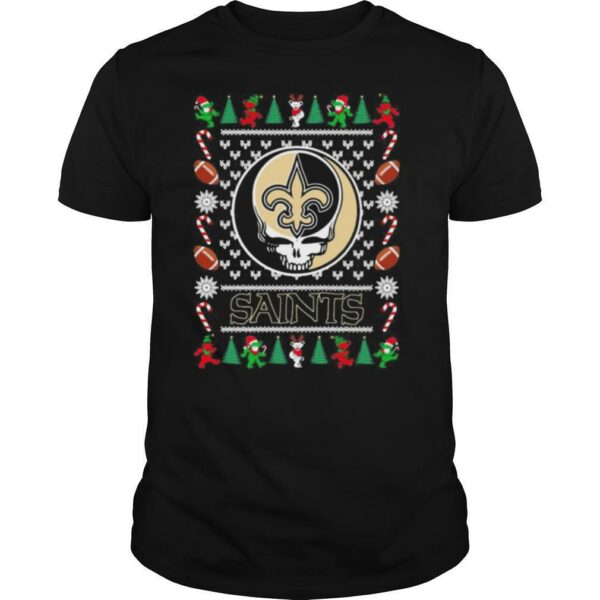 New orleans saints grateful dead ugly christmas shirt