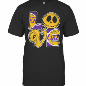 Nice Angel Laker Jack Skellington And Sally Love T-Shirt