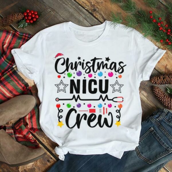 Nicu Crew Nurse Doctor Tech Neonatal Icu Merry Christmas Squad shirt