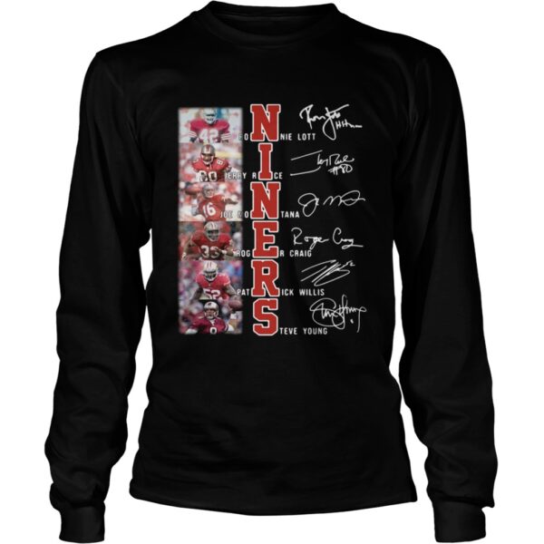 Niners Ronnie Lott Jerry Rice Joe Montana signatures shirt