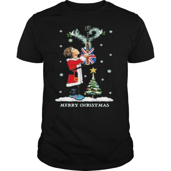 Noel gallagher playing guitar merry christmas shirt